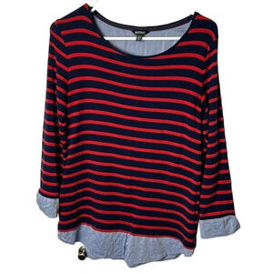 Buffalo David Bitton, twofer,breton stripes sweater,coastal,small,EC